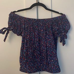 Gap Off the Shoulder Floral Blouse